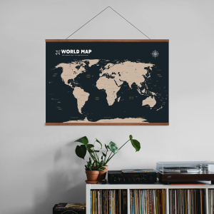 【掛軸】世界地圖純色系列 /5款